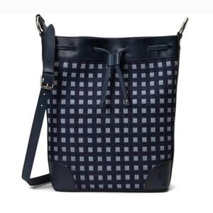 Frye Melissa Denin Drawstring Hobo Bucket Bag.